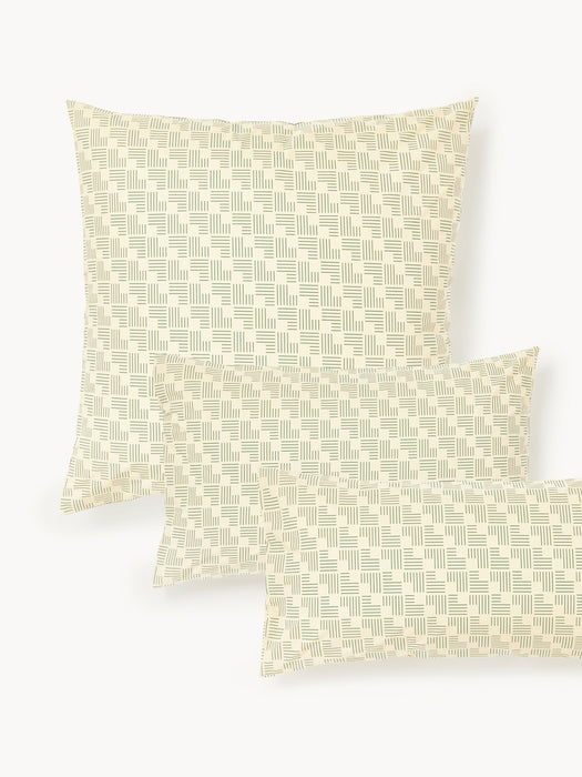Geometric Print Cotton Percale Pillowcase Inki