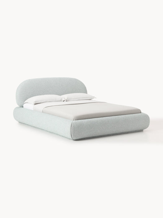 Upholstered Boucl Bed Alba with Storage