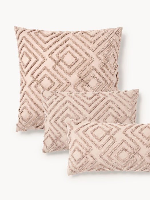 Cotton Percale Pillowcase Phil with Tufted Design