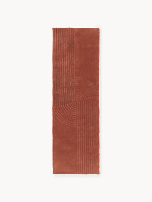 High-Low Wool Runner Mason Hand-Tufted