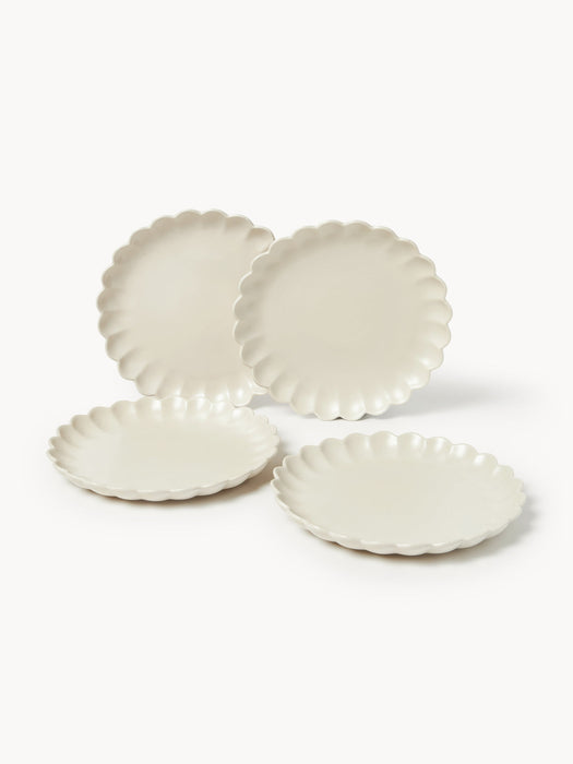 Flower-Shaped Dinner Plates Sabina, Set of 4