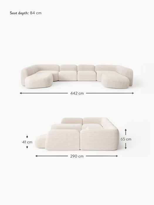 XL Modular Boucl Sofa Wolke