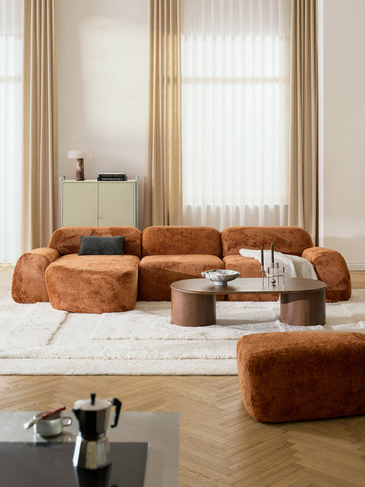 Wolke Modular Teddy Bouclé Corner Sofa (4-seater)