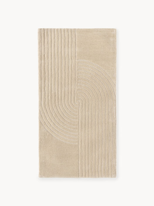 High-Low Wool Rug Mason Hand-Tufted