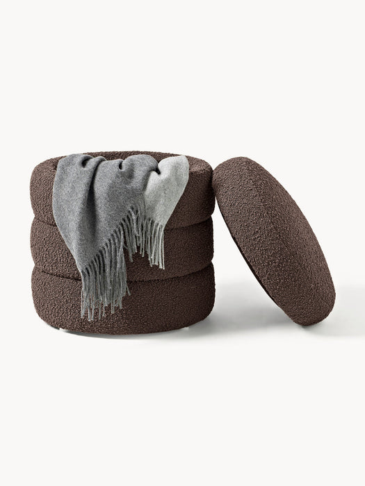 Alto BouclÃ© Pouffe with Storage Space