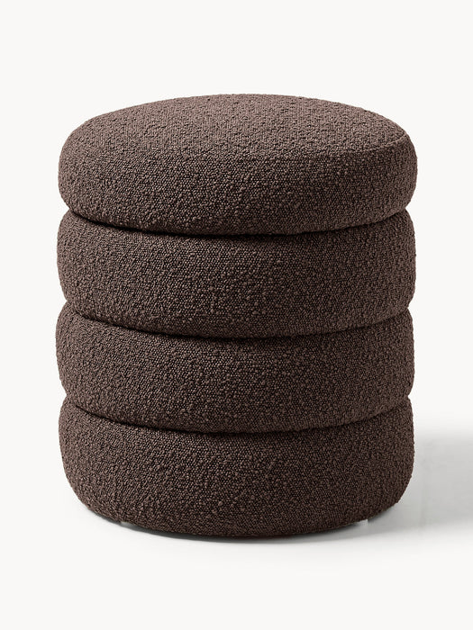Alto BouclÃ© Pouffe with Storage Space