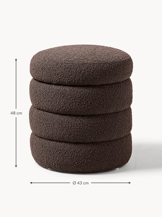 Boucl Pouffe Alto with Storage Space