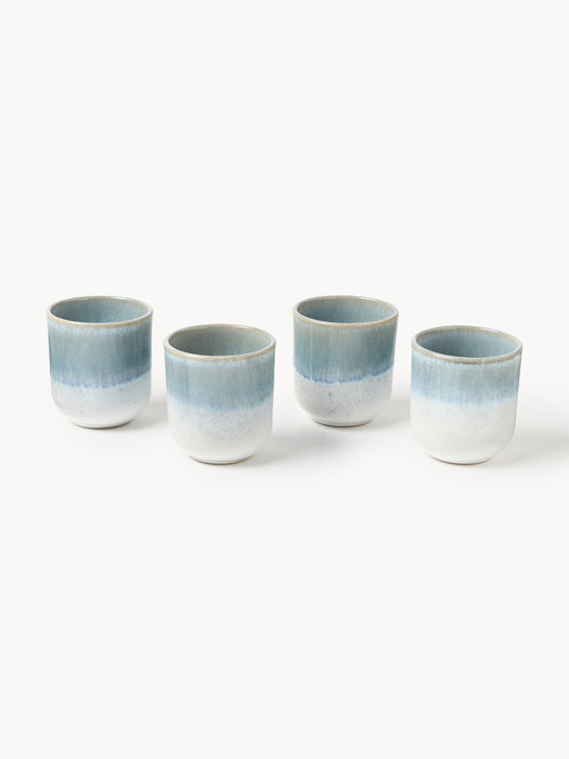Handmade Cups Danza with Reactive Glaze Set of 4