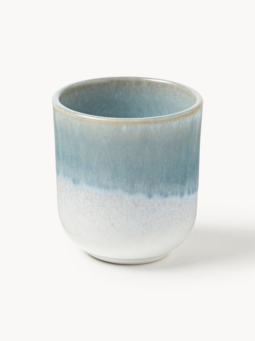Danza Handmade Cups with Reactive Glaze, Set of 4