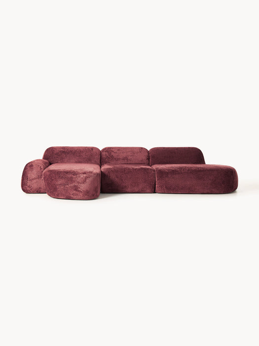 Modular Teddy Boucl Corner Sofa Wolke 4-seater