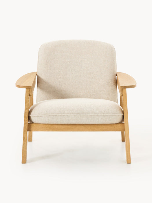 Steve Oak Wood Lounge Armchair