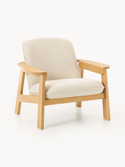 Steve Oak Wood Lounge Armchair