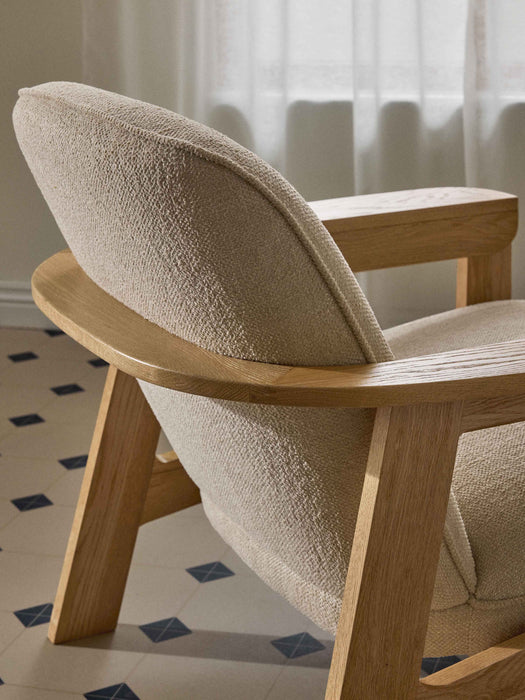 Oak Wood Lounge Armchair Steve