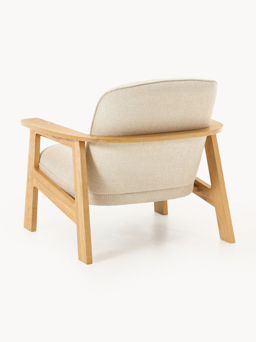 Steve Oak Wood Lounge Armchair