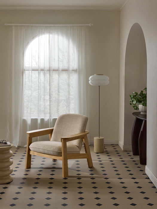 Steve Oak Wood Lounge Armchair