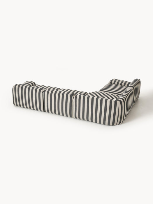 Modular Striped Corner Sofa Wolke 4-seater