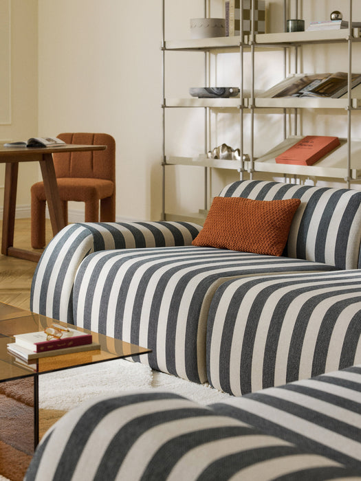 Modular Striped Corner Sofa Wolke 4-seater