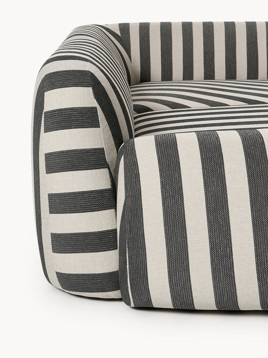 Modular Striped Corner Sofa Wolke 4-seater