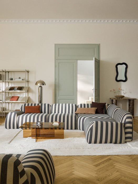 Modular Striped Corner Sofa Wolke 4-seater
