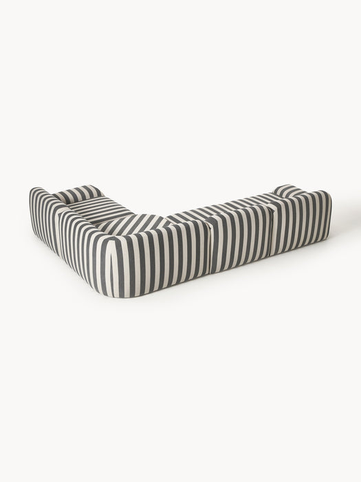 Modular Striped Corner Sofa Wolke 4-seater