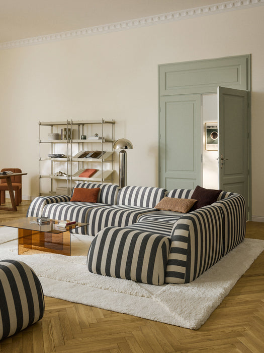 Modular Striped Corner Sofa Wolke 4-seater