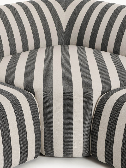 Modular Striped Corner Sofa Wolke 4-seater