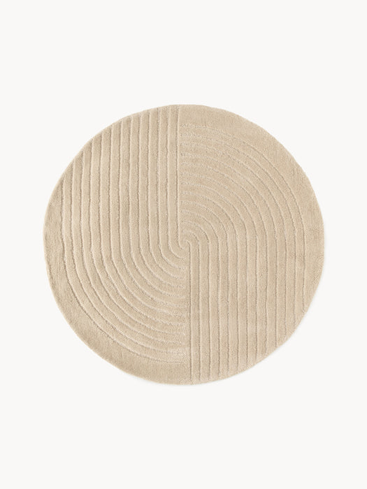 Round Hand-Tufted Wool Rug Mason