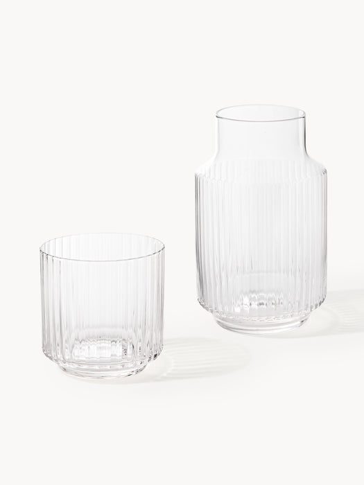 Mouth-Blown Carafe Aleo with Tumbler Set of 2