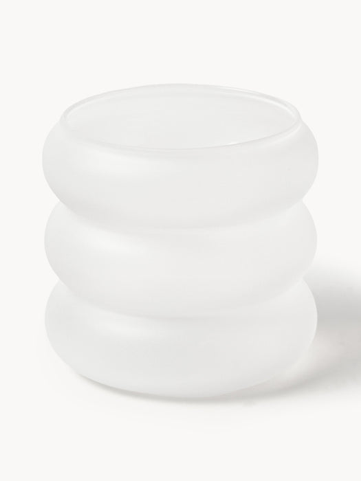 Small Mouth-Blown Borosilicate Tumblers Bubbly Set of 4