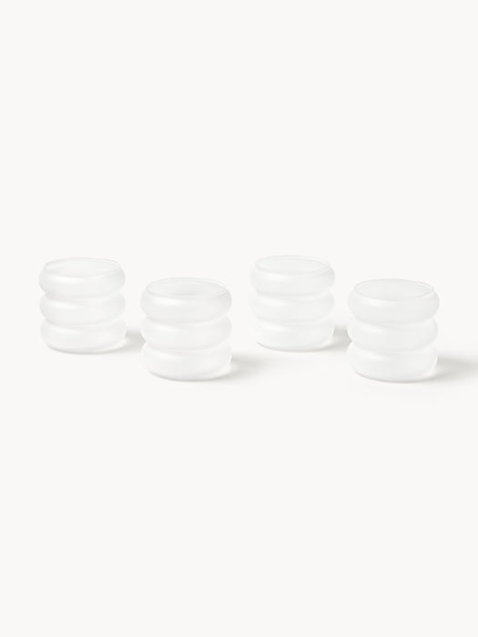 Small Mouth-Blown Borosilicate Tumblers Bubbly Set of 4