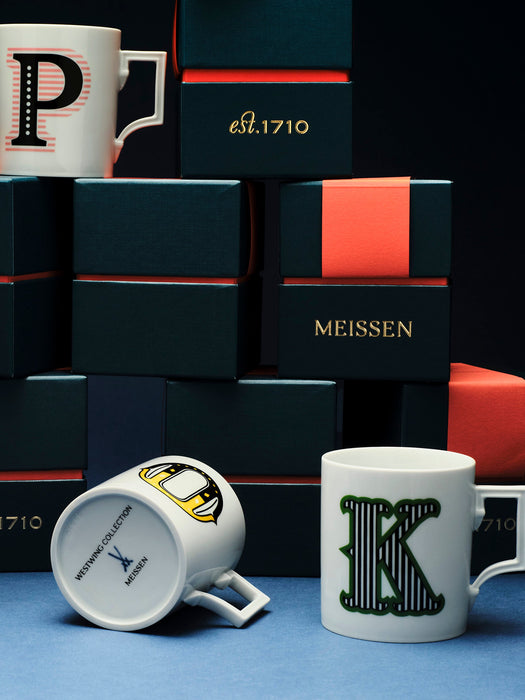 x MEISSEN Handmade Mug Initials with Decorative Motif