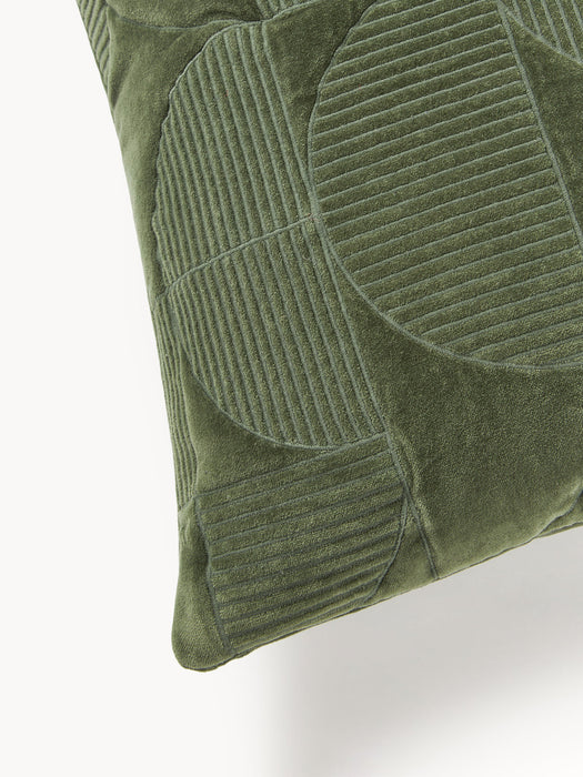 Verina Embroidered Cushion Cover with Geometric Pattern