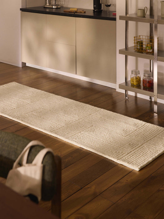 Alexia High-Low Wool Runner, Hand-Tufted