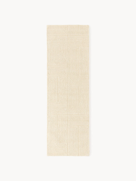 Alexia High-Low Wool Runner, Hand-Tufted