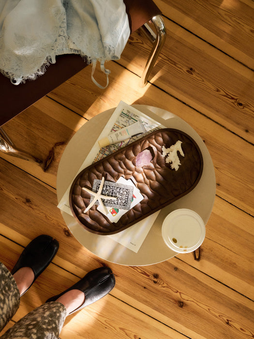 Decorative Acacia Wood Tray Camila W 30 cm