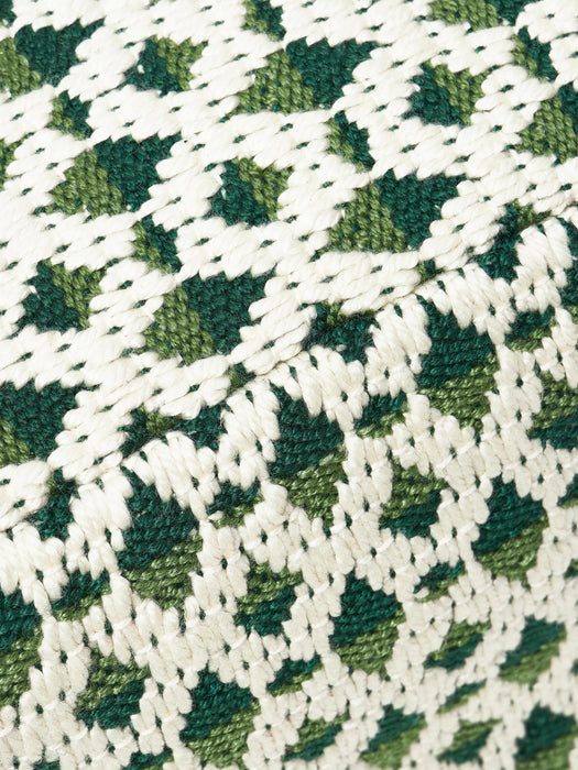Outdoor Pouffe Yamir with Woven Pattern