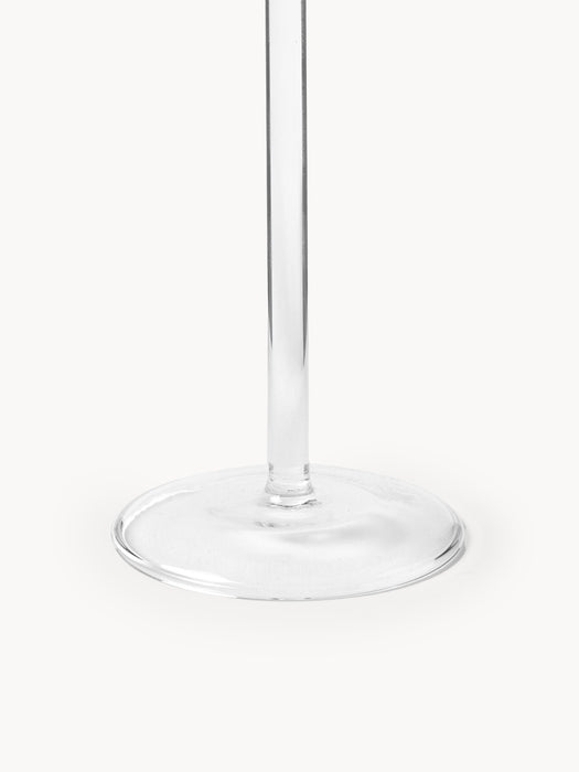 Mouth-Blown Borosilicate White Wine Glasses Limon Set of 4