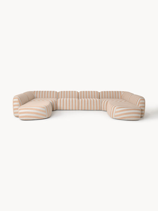XL Modular Striped Sofa Wolke