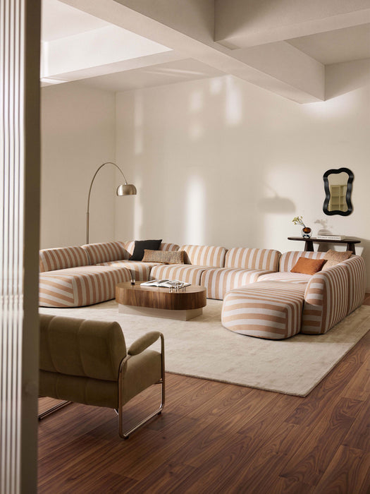 XL Modular Striped Sofa Wolke