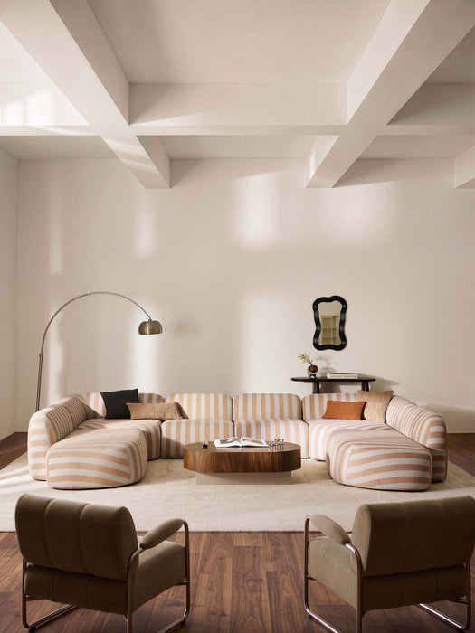 XL Modular Striped Sofa Wolke