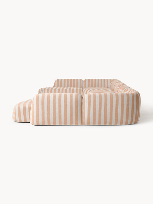 XL Modular Striped Sofa Wolke