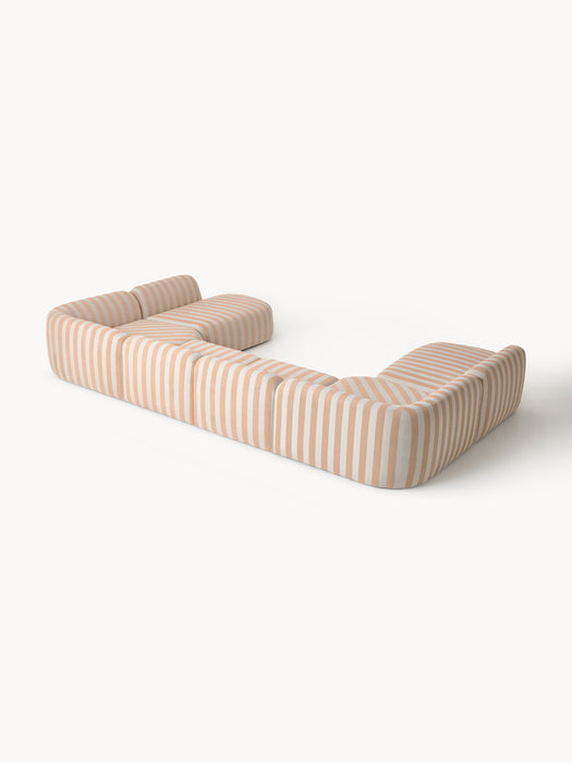 XL Modular Striped Sofa Wolke