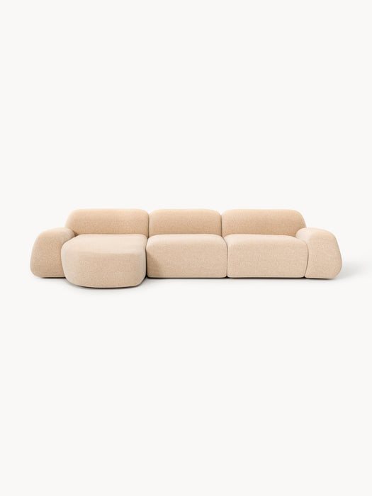 Modular Boucl Corner Sofa Wolke 4-seater