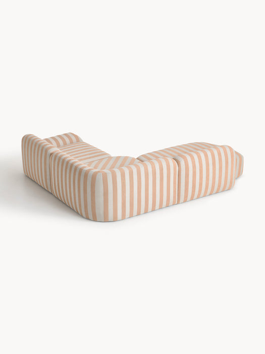 Wolke Modular Striped Corner Sofa (4-seater)