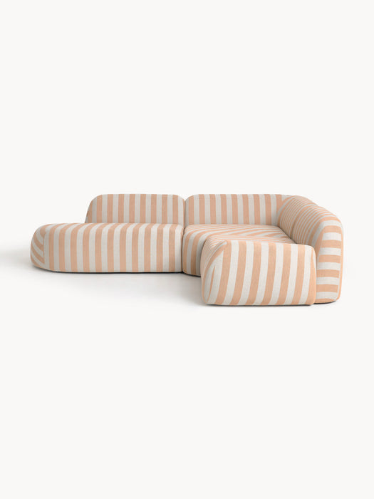 Wolke Modular Striped Corner Sofa (4-seater)