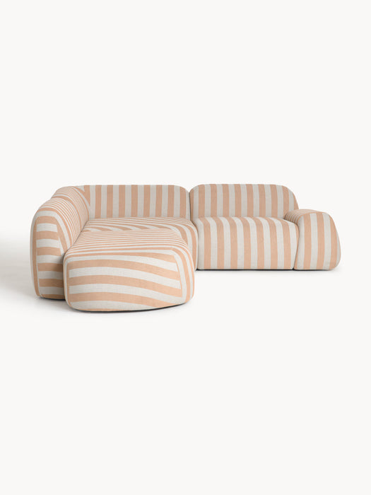 Wolke Modular Striped Corner Sofa (4-seater)