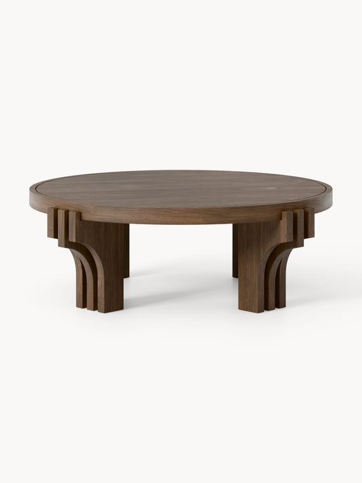 Round Oak Wood Coffee Table Nolan