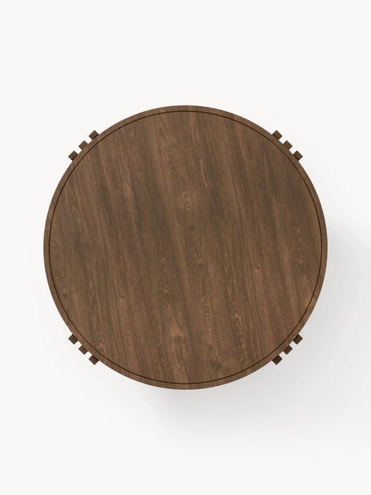 Round Oak Wood Coffee Table Nolan