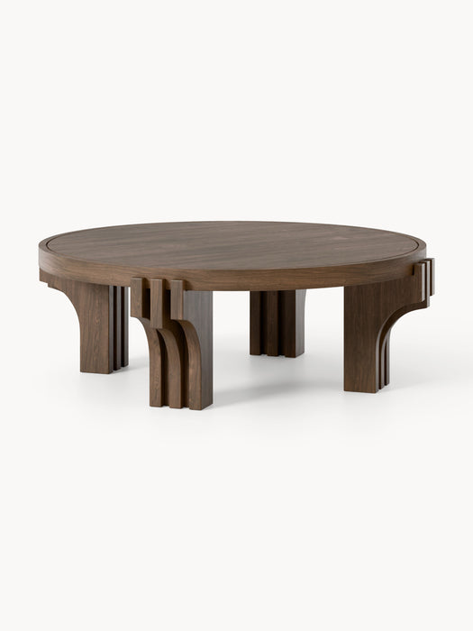 Round Oak Wood Coffee Table Nolan