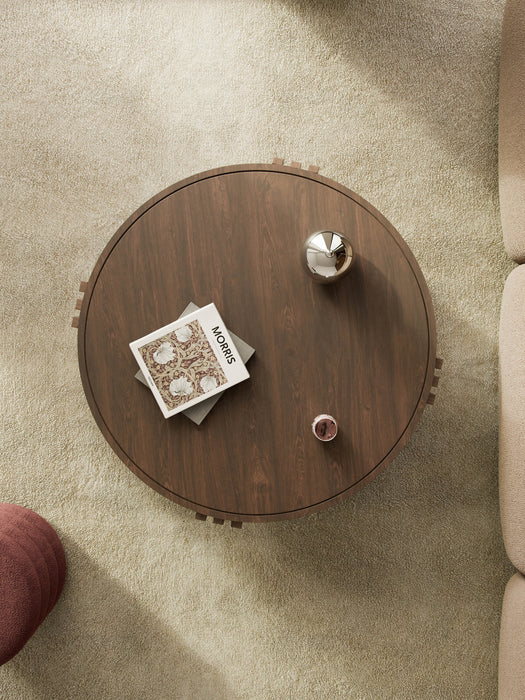 Round Oak Wood Coffee Table Nolan